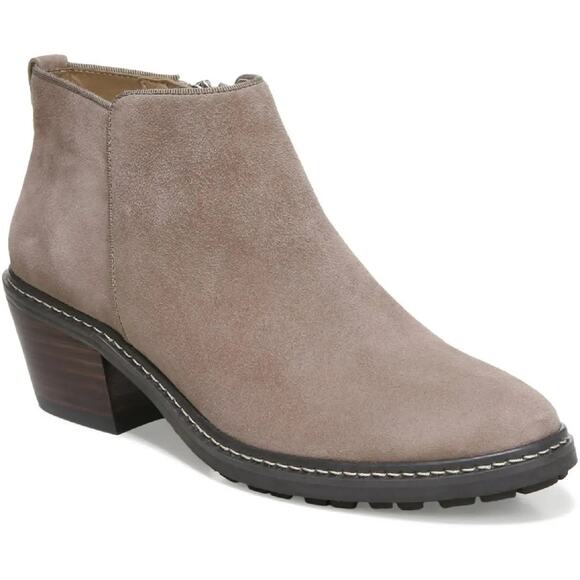 Sam Edelman Womens Pryce Ankle Boots Size 5 Tan Heels Suede Waterproof NWOB - Picture 1 of 10